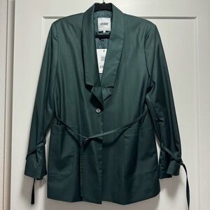 Sisters & Seekers Dark Green Tie-Sleeve Women's Blazer Size XL NWT